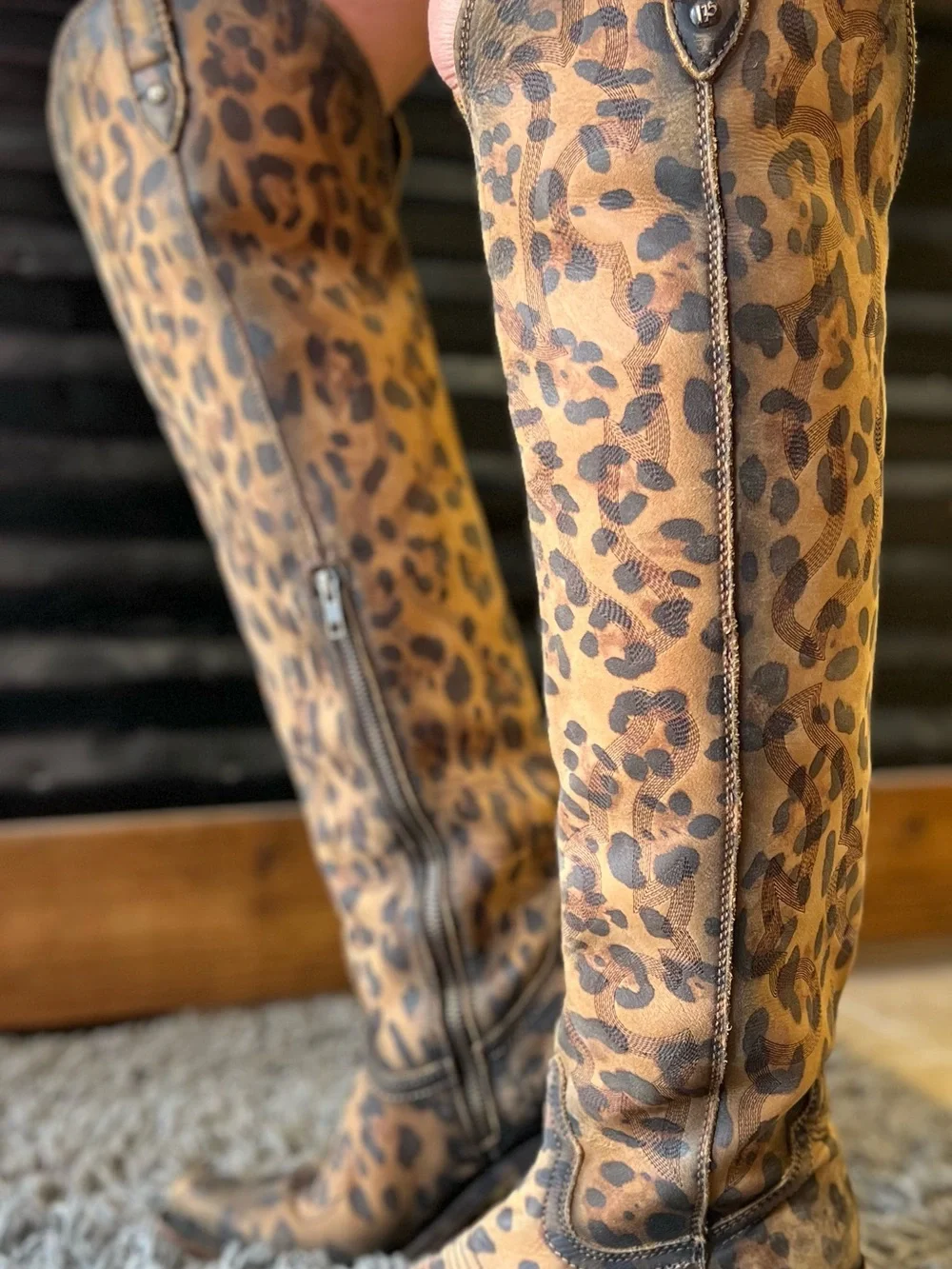 Liberty Black Boots Allyssa Chita Miel LB712989 Size 9 Leopard